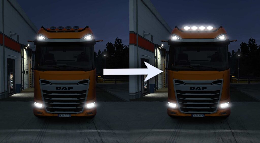 ets2 extra lights on