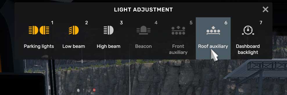 ets2 turn on extra lights  2